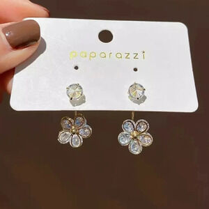 NEW! Dainty “Daisy” 925 + 18K Flower Cuff Earrings